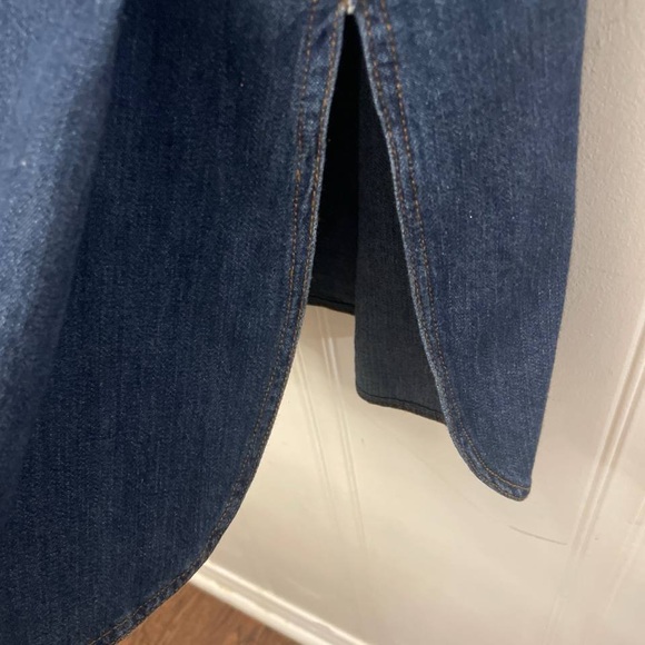 Denim Long-Sleeve Shirt Dress - Picture 4 of 12